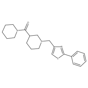 1-[(2-Phenyl-1,3-thiazol-4-yl)methyl]-3-(piperidine-1-carbonyl)piperidine Structure