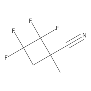 2,2,3,3-Tetrafluoro-1-methylcyclobutane-1-carbonitrile结构式