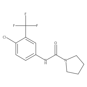 N-[4-Chloro-3-(trifluoromethyl)phenyl]-1-pyrrolidinecarboxamide结构式