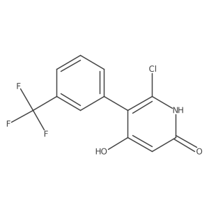 6-Chloro-5-(3-(trifluoromethyl)phenyl)-2,4-pyridinediol Structure
