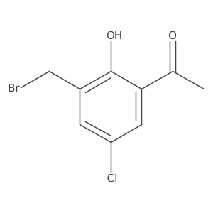 1-[3-(Bromomethyl)-5-chloro-2-hydroxyphenyl]ethanone结构式