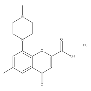 6-methyl-8-(4-methylpiperazin-1-yl)-4-oxo-4H-chromene-2-carboxylic acid hydrochloride结构式