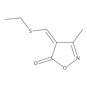 (E)-4-((Ethylthio)methylene)-3-methylisoxazol-5(4H)-one Structure