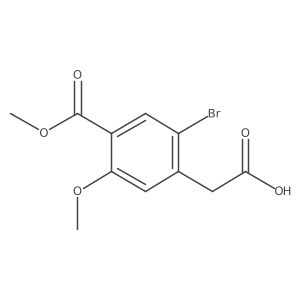Methyl 5-bromo-4-carboxymethyl-2-methoxybenzoate结构式