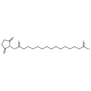 15-((2,5-Dioxopyrrolidin-1-yl)oxy)-15-oxopentadecanoic acid结构式