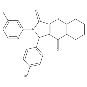 1-(4-bromophenyl)-2-(4-methylpyridin-2-yl)-4a,5,6,7,8,8a-hexahydro-1H-chromeno[2,3-c]pyrrole-3,9-dione Structure