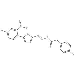 4-Methylbenzeneacetic acid 2-[[5-(4-fluoro-2-nitrophenyl)-2-furanyl]methylene]hydrazide Structure