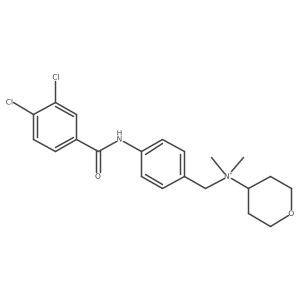 [4-[(3,4-dichlorobenzoyl)amino]phenyl]methyl-dimethyl-tetrahydropyran-4-yl-ammonium结构式