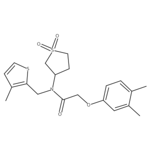 2-(3,4-dimethylphenoxy)-N-(1,1-dioxidotetrahydrothiophen-3-yl)-N-[(3-methylthiophen-2-yl)methyl]acetamide Structure