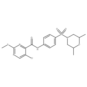 5-chloro-N-{4-[(2,6-dimethylmorpholin-4-yl)sulfonyl]phenyl}-2-(methylsulfanyl)pyrimidine-4-carboxamide Structure