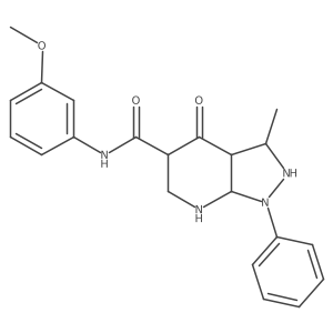 N-(3-methoxyphenyl)-3-methyl-4-oxo-1-phenyl-1H,4H,7H-pyrazolo[3,4-b]pyridine-5-carboxamide结构式