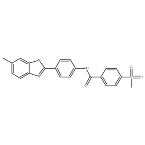 N-(4-(6-methylbenzo[d]thiazol-2-yl)phenyl)-4-(methylsulfonyl)benzamide Structure