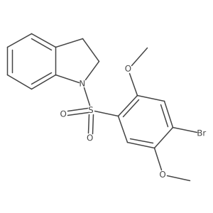 1-[(4-Bromo-2,5-dimethoxyphenyl)sulfonyl]indoline结构式