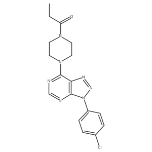 1-(4-(3-(4-chlorophenyl)-3H-[1,2,3]triazolo[4,5-d]pyrimidin-7-yl)piperazin-1-yl)propan-1-one Structure