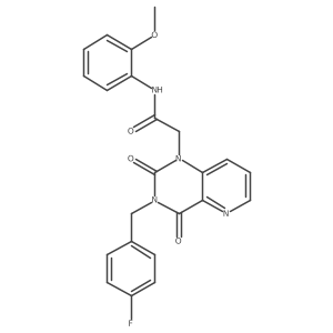 2-(3-(4-fluorobenzyl)-2,4-dioxo-3,4-dihydropyrido[3,2-d]pyrimidin-1(2H)-yl)-N-(2-methoxyphenyl)acetamide结构式
