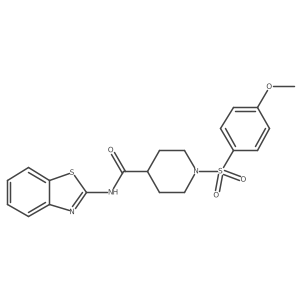 N-(benzo[d]thiazol-2-yl)-1-((4-methoxyphenyl)sulfonyl)piperidine-4-carboxamide Structure