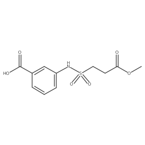 3-(3-Methoxy-3-oxopropanesulfonamido)benzoicacid Structure