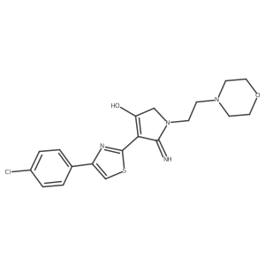 4-[4-(4-chlorophenyl)-1,3-thiazol-2-yl]-5-imino-1-[2-(morpholin-4-yl)ethyl]-2,5-dihydro-1H-pyrrol-3-ol Structure