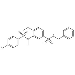 3-(4-chloro-N-methylphenylsulfonamido)-4-methoxy-N-(pyridin-3-ylmethyl)benzenesulfonamide Structure