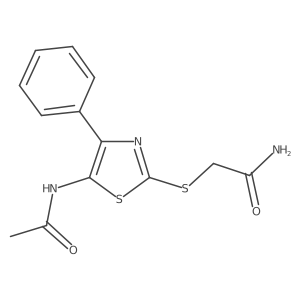 2-((5-Acetamido-4-phenylthiazol-2-yl)thio)acetamide Structure