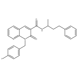 1-[(4-fluorophenyl)methyl]-2-oxo-N-(4-phenylbutan-2-yl)-1,2-dihydro-1,8-naphthyridine-3-carboxamide Structure