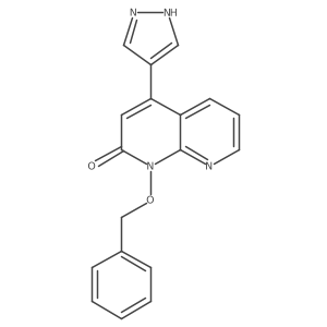 1-(benzyloxy)-4-(1H-pyrazol-4-yl)-1,8-naphthyridin-2(1H)-one Structure