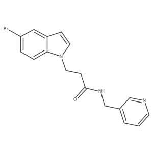 3-(5-bromo-1H-indol-1-yl)-N-(pyridin-3-ylmethyl)propanamide Structure