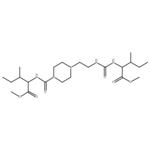 methyl (2S)-2-[2-[4-[[(2S)-1-methoxy-3-methyl-1-oxopentan-2-yl]carbamoyl]piperazin-1-yl]ethylcarbamoylamino]-3-methylpentanoate结构式