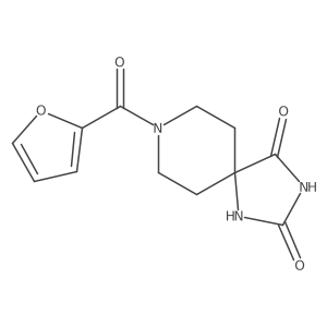 8-(Furan-2-carbonyl)-1,3,8-triazaspiro[4.5]decane-2,4-dione结构式