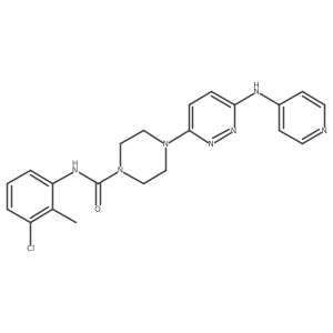 N-(3-chloro-2-methylphenyl)-4-(6-(pyridin-4-ylamino)pyridazin-3-yl)piperazine-1-carboxamide结构式