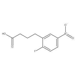 4-(2-Fluoro-5-nitrophenyl)butanoic acid结构式