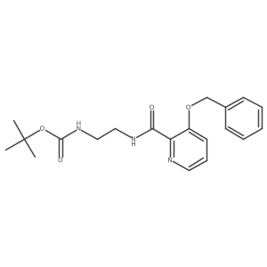 Carbamic acid, [2-[[[3-(phenylmethoxy)-2-pyridinyl]carbonyl]amino]ethyl]-, 1,1-dimethylethyl ester结构式