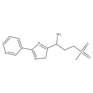 3-(Methylsulfonyl)-1-(3-pyridin-3-yl-1,2,4-oxadiazol-5-yl)propan-1-amine结构式