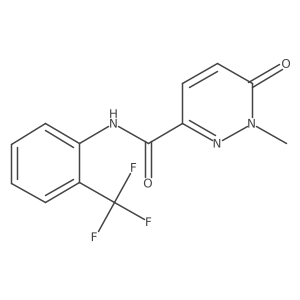 1-methyl-6-oxo-N-(2-(trifluoromethyl)phenyl)-1,6-dihydropyridazine-3-carboxamide结构式