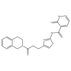 N-(4-(3-(3,4-dihydroisoquinolin-2(1H)-yl)-3-oxopropyl)thiazol-2-yl)-2-oxo-1,2-dihydropyridine-3-carboxamide Structure