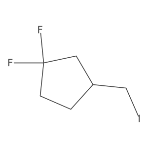 1,1-Difluoro-3-(iodomethyl)cyclopentane结构式