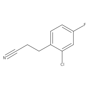 3-(2-Chloro-4-fluorophenyl)propanenitrile结构式
