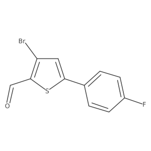 3-Bromo-5-(4-fluorophenyl)-2-thiophenecarboxaldehyde结构式