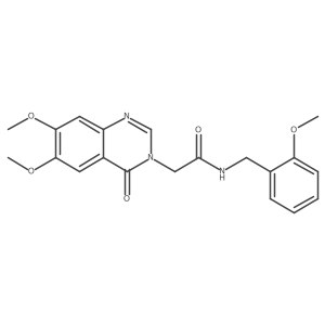 2-(6,7-dimethoxy-4-oxoquinazolin-3(4H)-yl)-N-(2-methoxybenzyl)acetamide结构式
