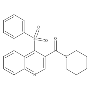 (4-(Phenylsulfonyl)quinolin-3-yl)(piperidin-1-yl)methanone Structure
