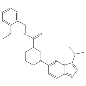 N-(2-methoxybenzyl)-1-[3-(propan-2-yl)[1,2,4]triazolo[4,3-b]pyridazin-6-yl]piperidine-3-carboxamide结构式
