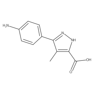 1H-Pyrazole-3-carboxylic acid, 5-(4-aminophenyl)-4-methyl-结构式