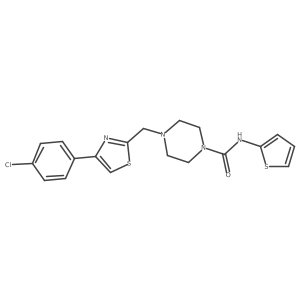 4-((4-(4-chlorophenyl)thiazol-2-yl)methyl)-N-(thiophen-2-yl)piperazine-1-carboxamide Structure