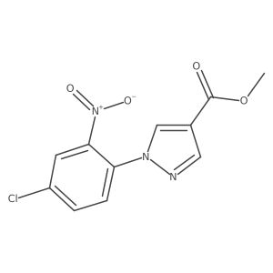 methyl 1-(4-chloro-2-nitrophenyl)-1H-pyrazole-4-carboxylate结构式