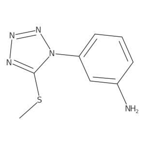 3-[5-(methylsulfanyl)-1H-1,2,3,4-tetrazol-1-yl]aniline结构式
