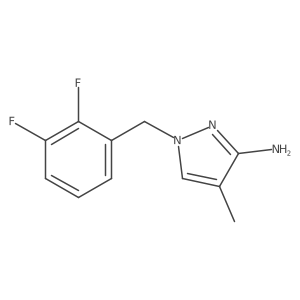 1-(2,3-difluorobenzyl)-4-methyl-1H-pyrazol-3-amine结构式