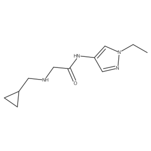 2-[(Cyclopropylmethyl)amino]-N-(1-ethyl-1H-pyrazol-4-yl)acetamide结构式