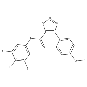 4-(4-methoxyphenyl)-N-(3,4,5-trifluorophenyl)-1,2,3-thiadiazole-5-carboxamide Structure