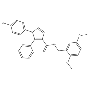 1-(4-chlorophenyl)-N-(2,5-dimethoxybenzyl)-5-(pyridin-3-yl)-1H-1,2,3-triazole-4-carboxamide Structure