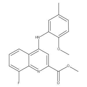Methyl 8-fluoro-4-[(2-methoxy-5-methylphenyl)amino]quinoline-2-carboxylate结构式